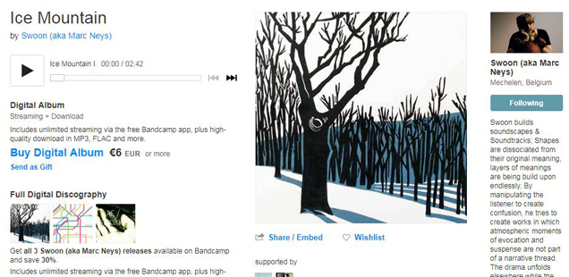 screen capture from Ice Mountain's page on Bandcamp